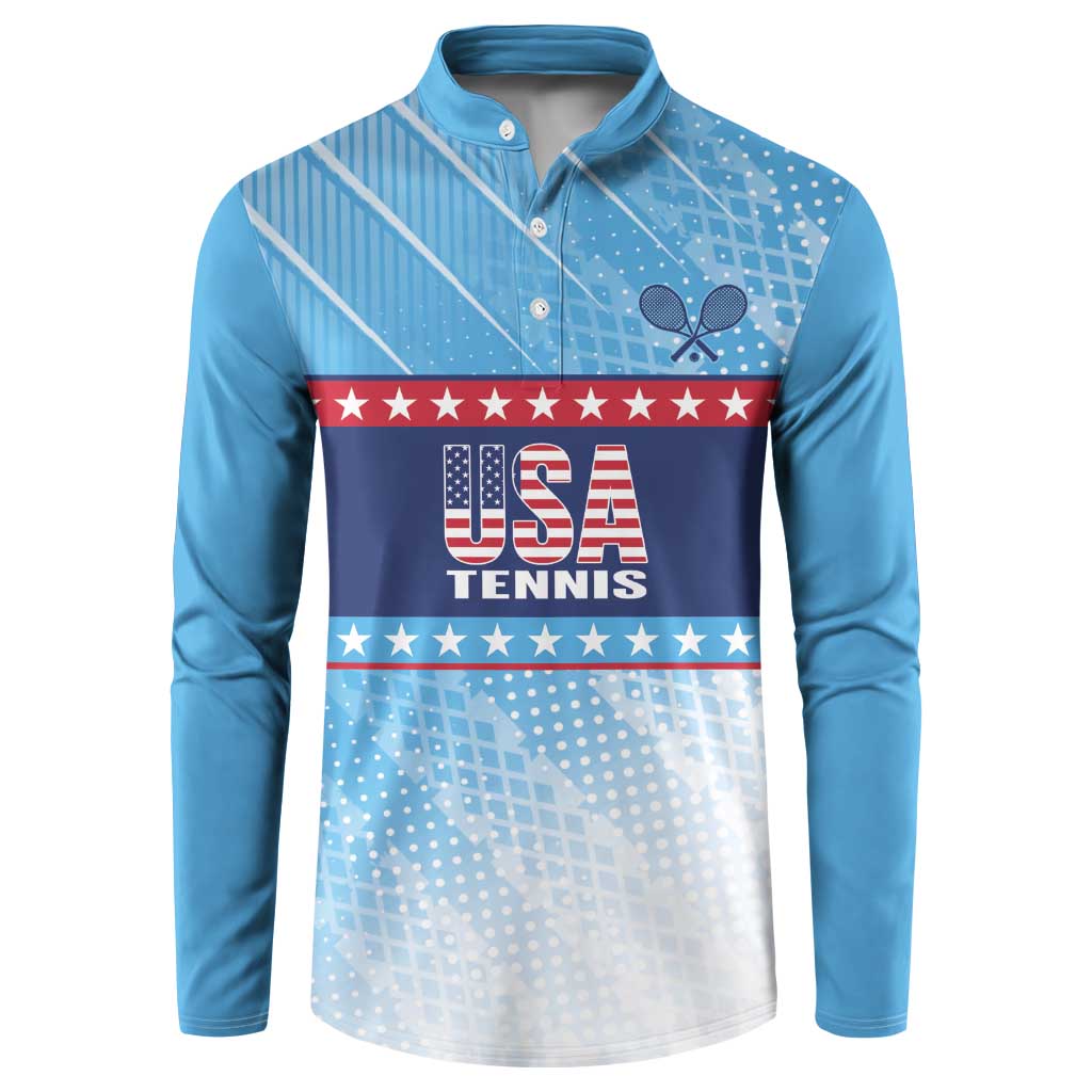 Custom United States Tennis Button Sweatshirt 2025 Go USA - Wonder Print Shop