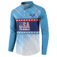 Custom United States Tennis Button Sweatshirt 2025 Go USA - Wonder Print Shop