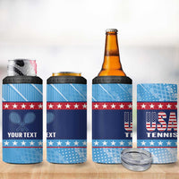 Custom United States Tennis 4 in 1 Can Cooler Tumbler 2025 Go USA - Wonder Print Shop