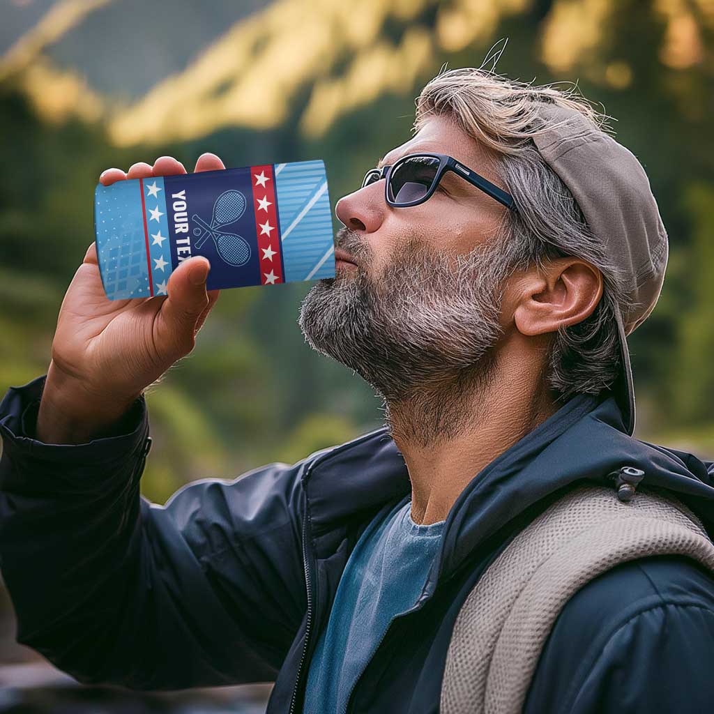 Custom United States Tennis 4 in 1 Can Cooler Tumbler 2025 Go USA - Wonder Print Shop