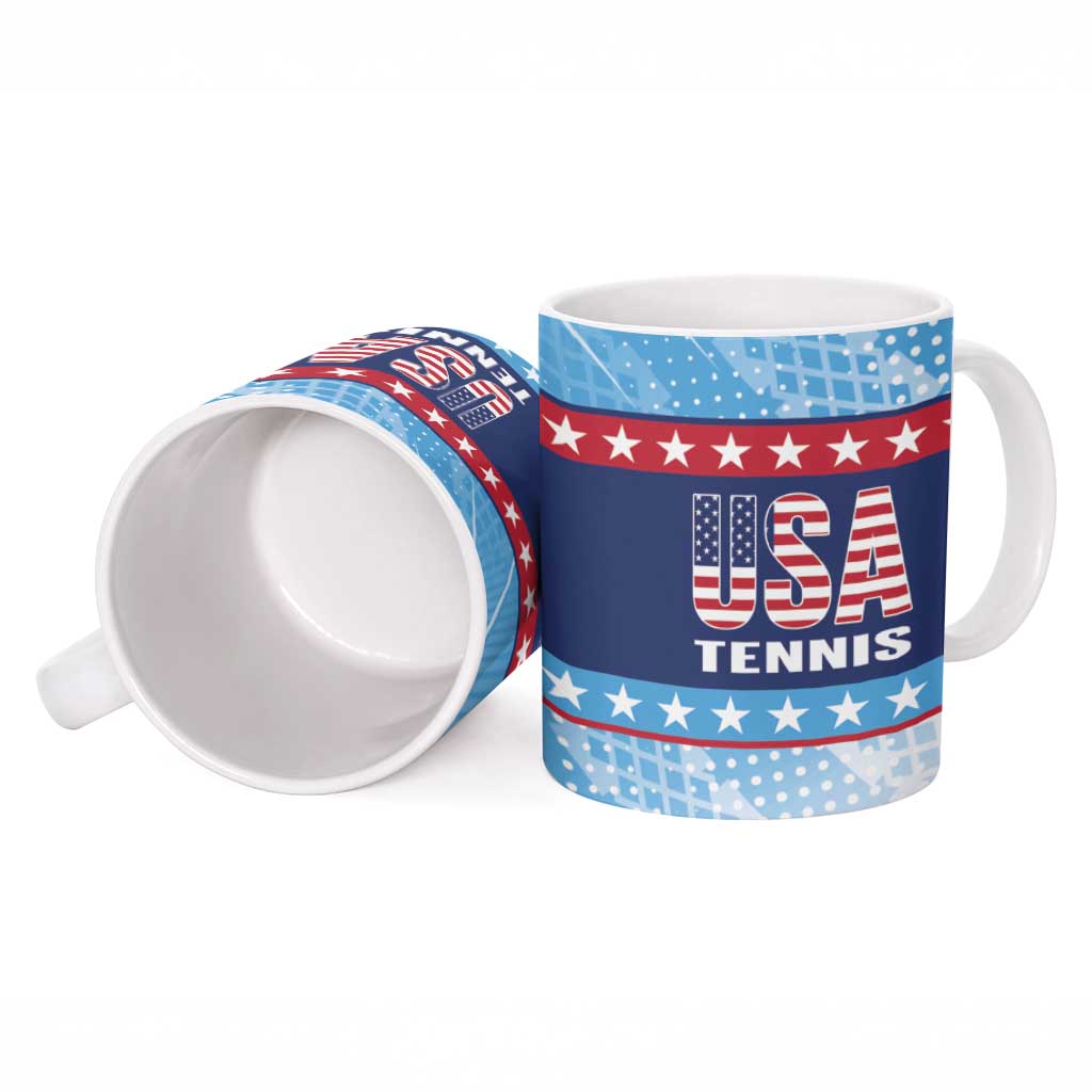 Custom United States Tennis Ceramic Mug 2025 Go USA - Wonder Print Shop