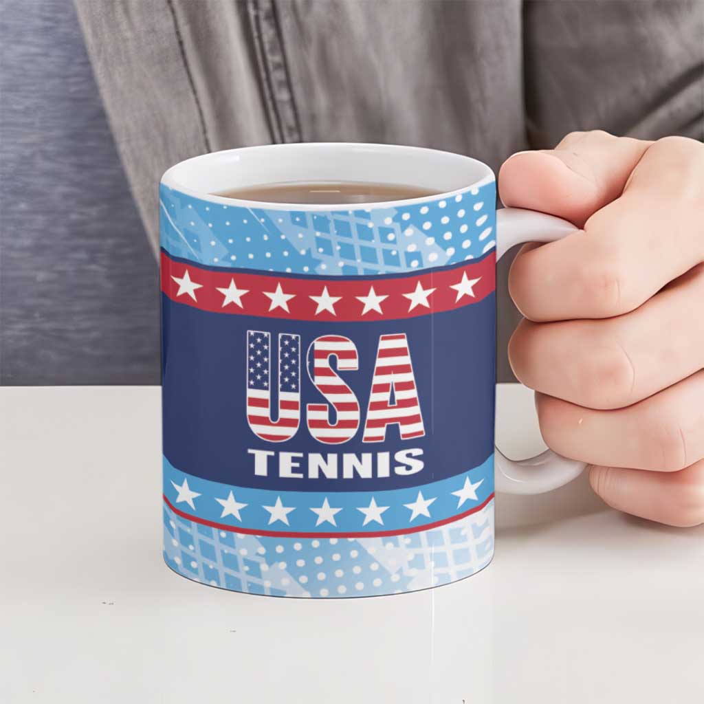 Custom United States Tennis Ceramic Mug 2025 Go USA - Wonder Print Shop