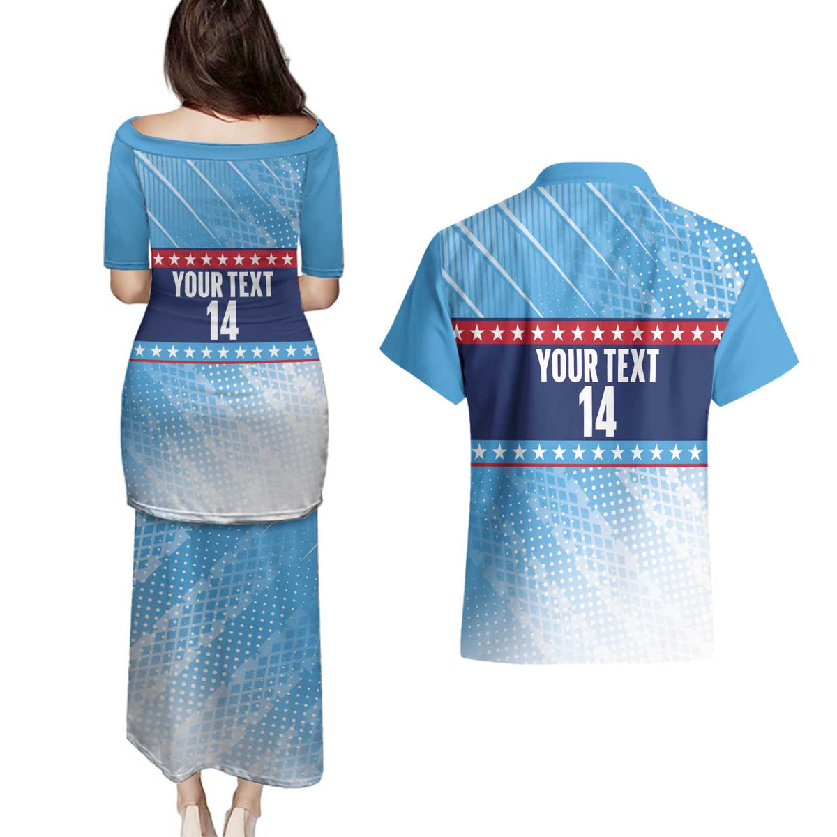 Custom United States Tennis Couples Matching Puletasi and Hawaiian Shirt 2025 Go USA - Wonder Print Shop