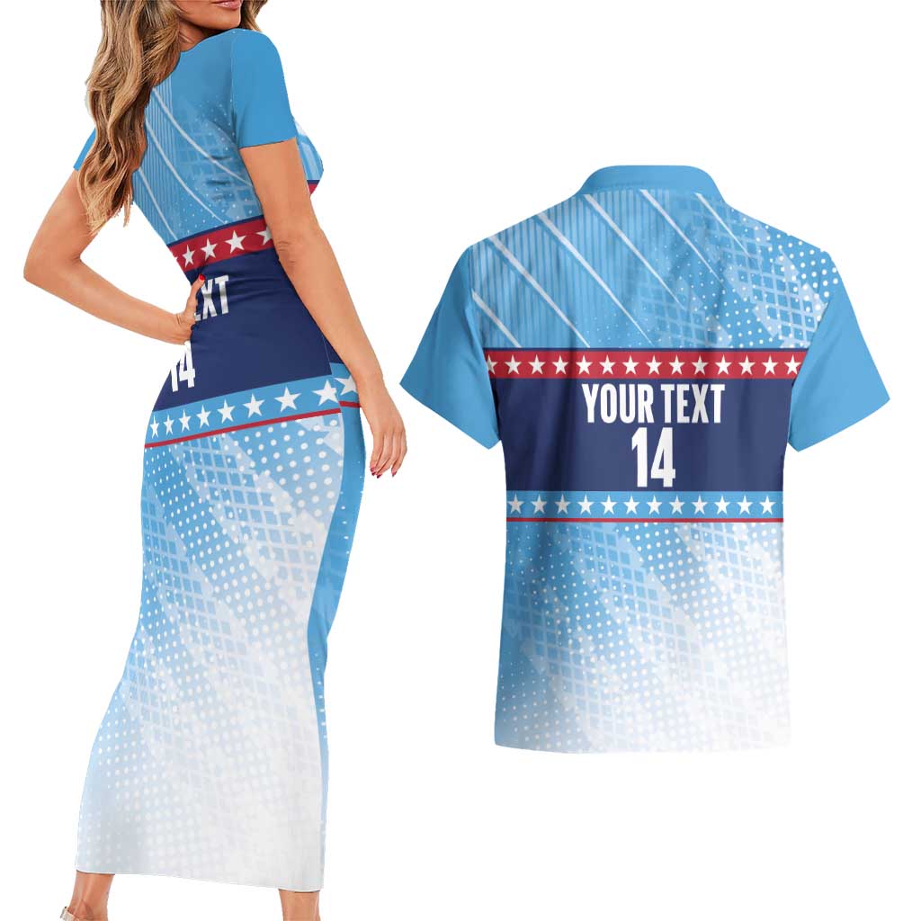 Custom United States Tennis Couples Matching Short Sleeve Bodycon Dress and Hawaiian Shirt 2025 Go USA - Wonder Print Shop