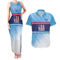 Custom United States Tennis Couples Matching Tank Maxi Dress and Hawaiian Shirt 2025 Go USA - Wonder Print Shop