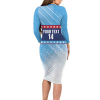 Custom United States Tennis Family Matching Long Sleeve Bodycon Dress and Hawaiian Shirt 2025 Go USA - Wonder Print Shop