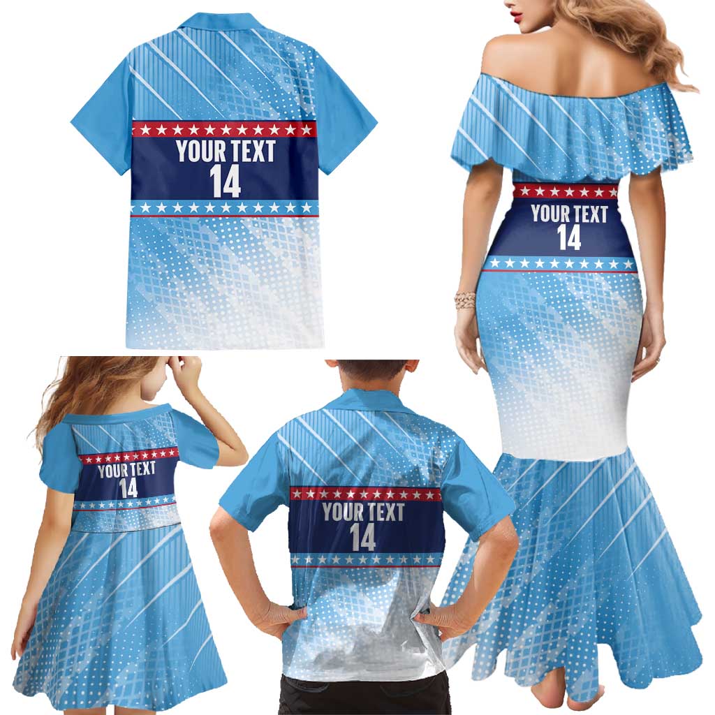 Custom United States Tennis Family Matching Mermaid Dress and Hawaiian Shirt 2025 Go USA - Wonder Print Shop