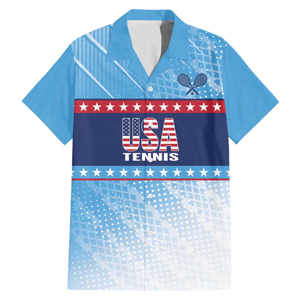 Custom United States Tennis Family Matching Mermaid Dress and Hawaiian Shirt 2025 Go USA - Wonder Print Shop