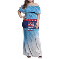 Custom United States Tennis Family Matching Off Shoulder Maxi Dress and Hawaiian Shirt 2025 Go USA - Wonder Print Shop