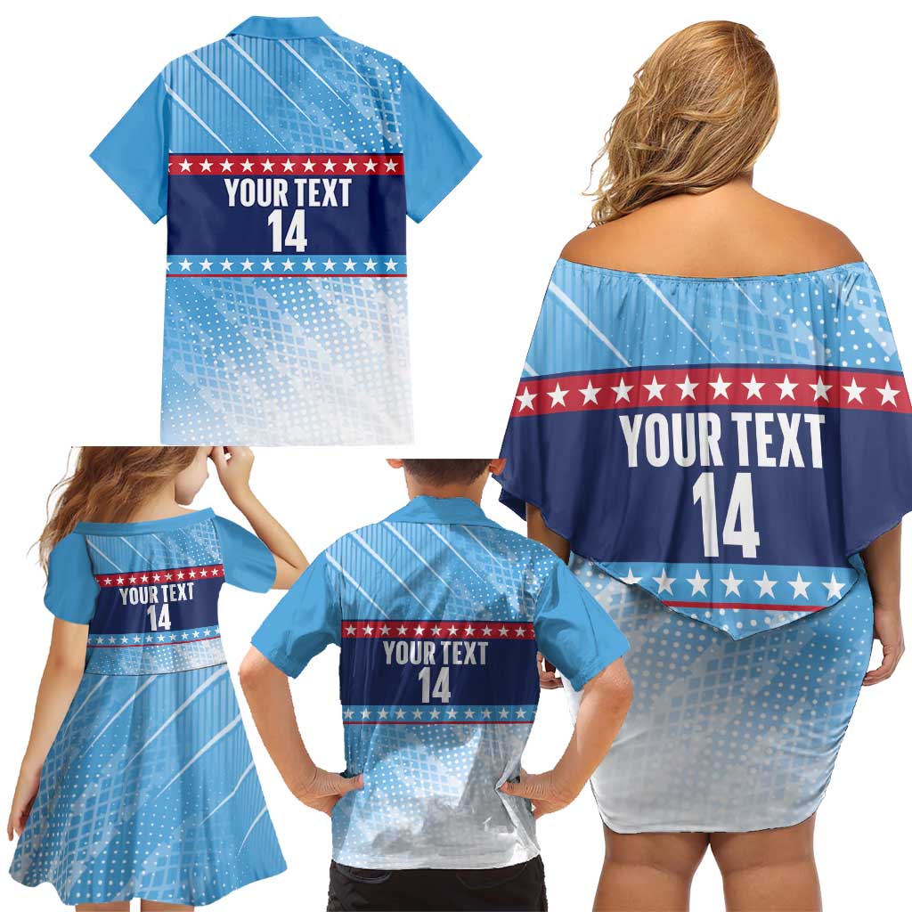 Custom United States Tennis Family Matching Off Shoulder Short Dress and Hawaiian Shirt 2025 Go USA - Wonder Print Shop