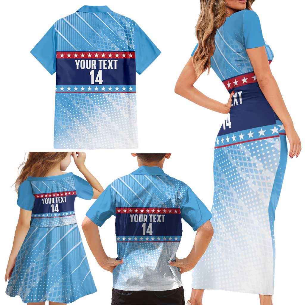 Custom United States Tennis Family Matching Short Sleeve Bodycon Dress and Hawaiian Shirt 2025 Go USA - Wonder Print Shop