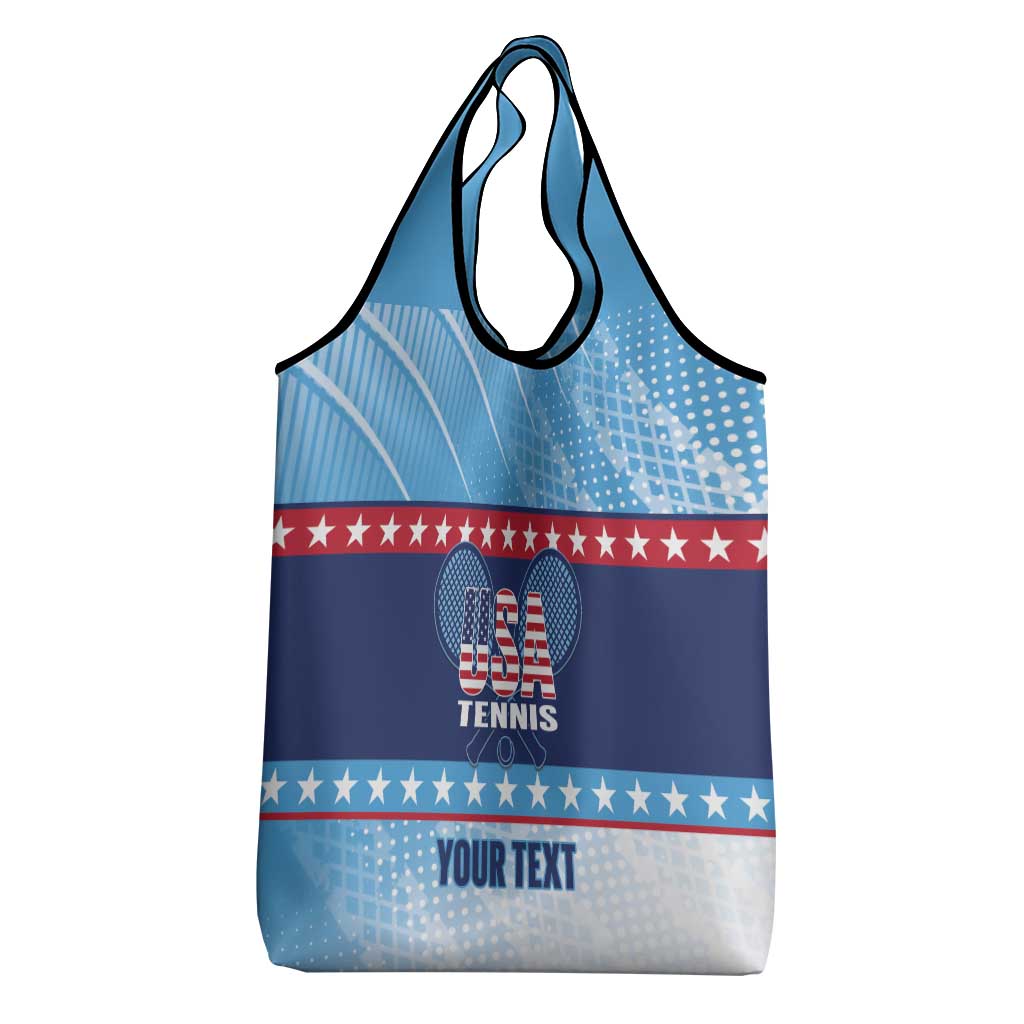 Custom United States Tennis Grocery Bag 2025 Go USA - Wonder Print Shop