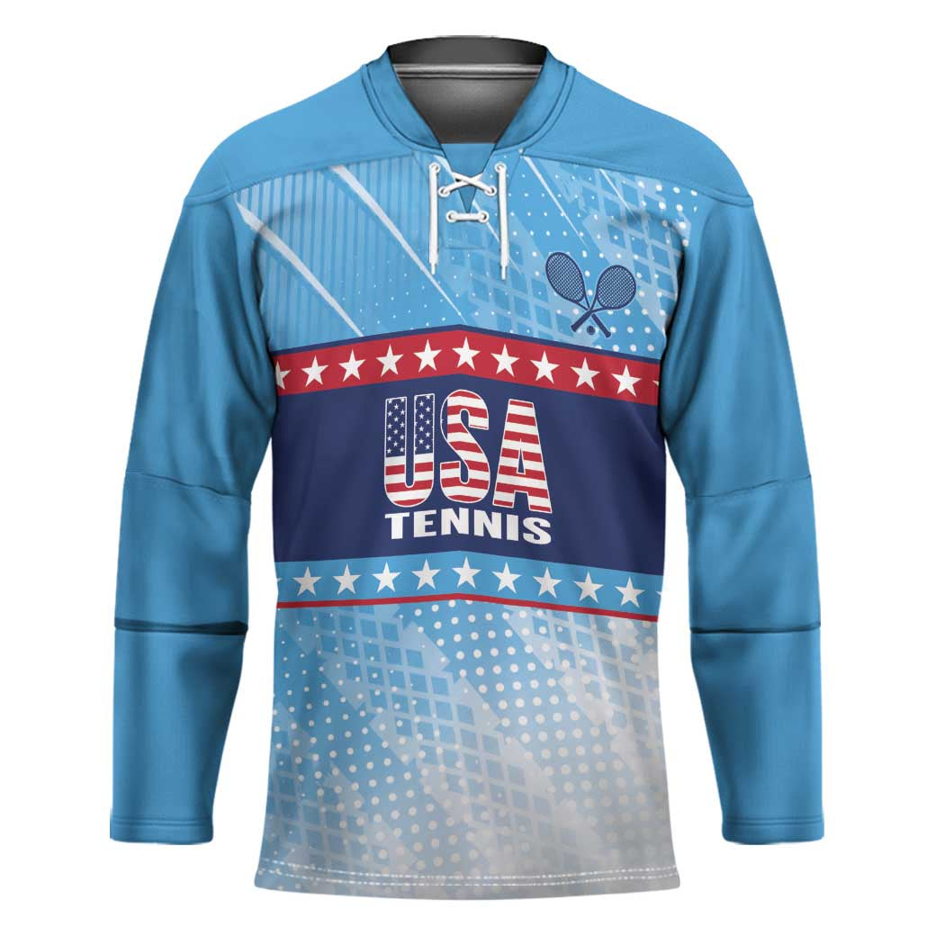 Custom United States Tennis Hockey Jersey 2025 Go USA - Wonder Print Shop
