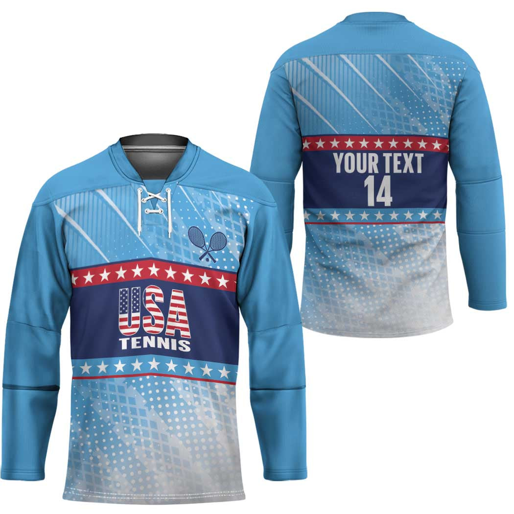 Custom United States Tennis Hockey Jersey 2025 Go USA - Wonder Print Shop