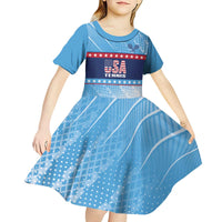 Custom United States Tennis Kid Short Sleeve Dress 2025 Go USA - Wonder Print Shop