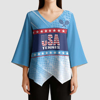 Custom United States Tennis Kimono Sleeve Blouse 2025 Go USA - Wonder Print Shop