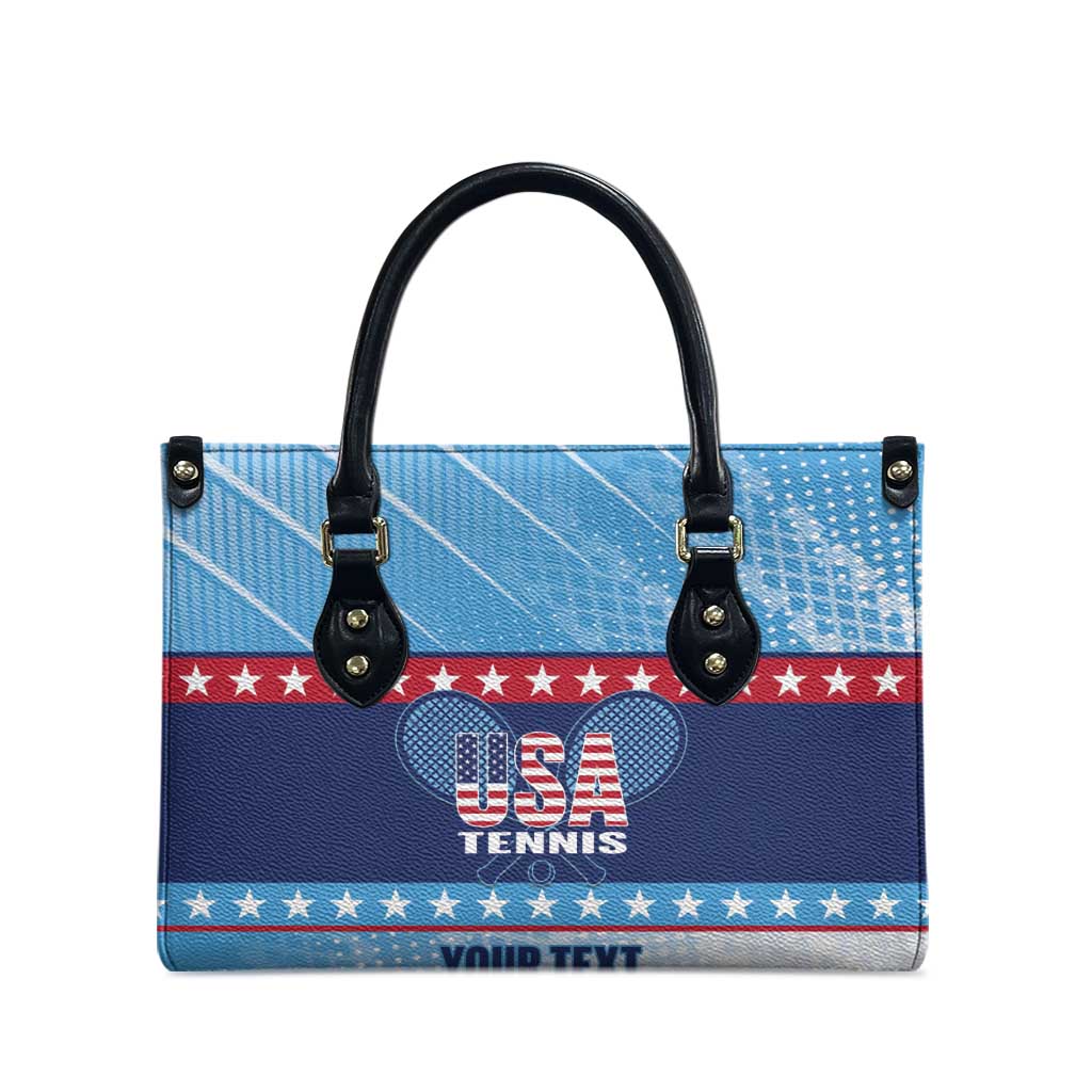 Custom United States Tennis Leather Bag 2025 Go USA - Wonder Print Shop