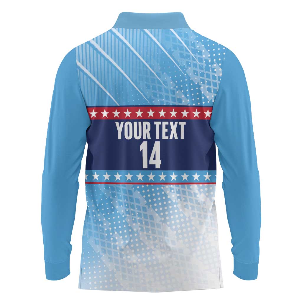 Custom United States Tennis Long Sleeve Polo Shirt 2025 Go USA - Wonder Print Shop