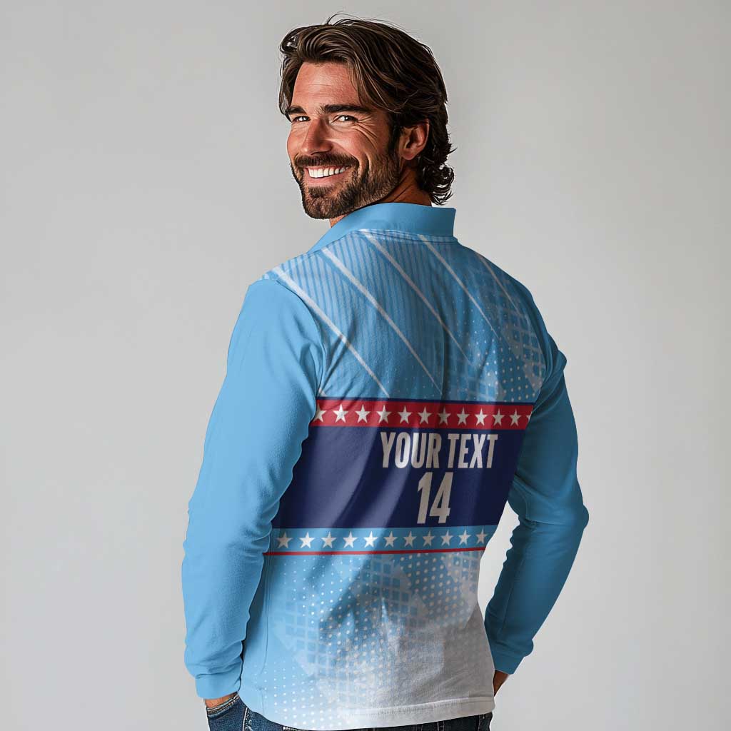 Custom United States Tennis Long Sleeve Polo Shirt 2025 Go USA - Wonder Print Shop