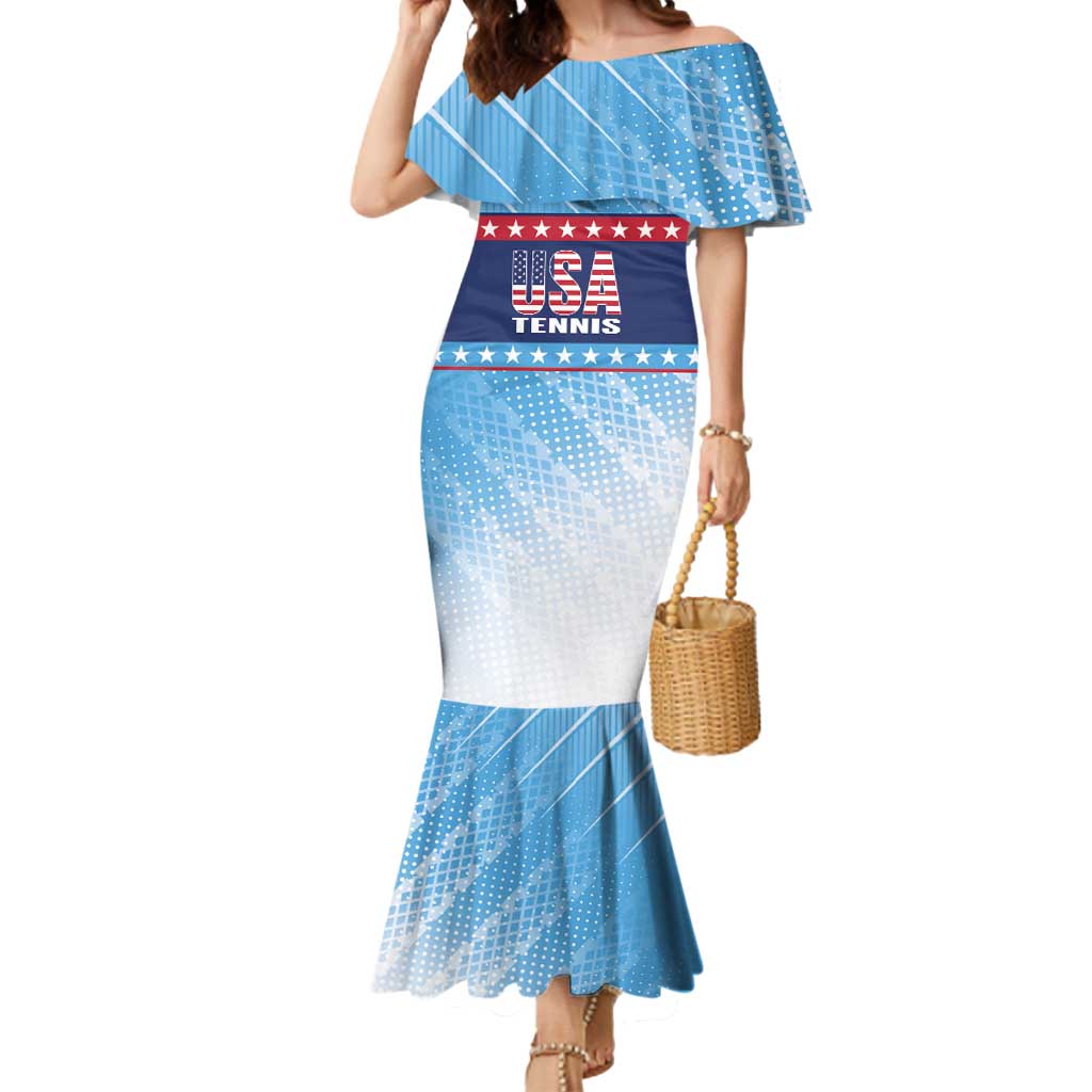 Custom United States Tennis Mermaid Dress 2025 Go USA - Wonder Print Shop