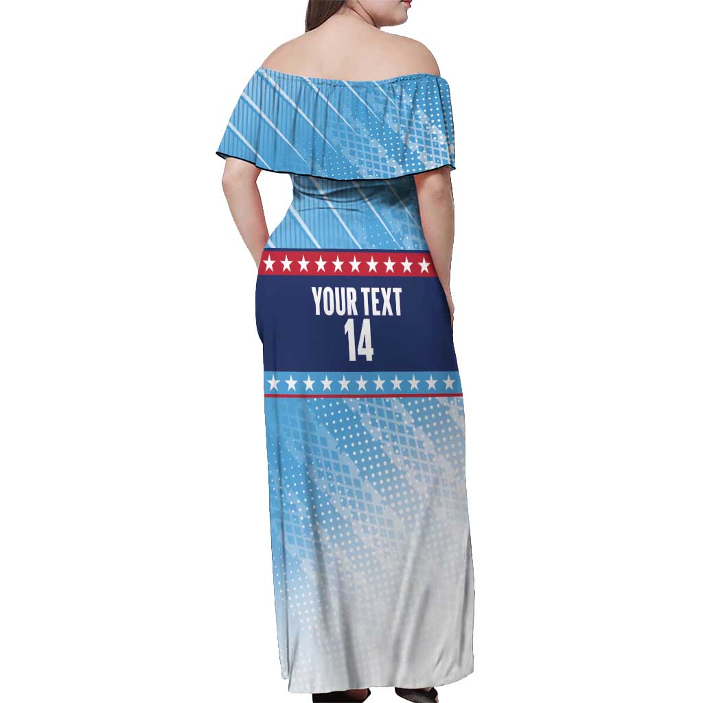 Custom United States Tennis Off Shoulder Maxi Dress 2025 Go USA - Wonder Print Shop