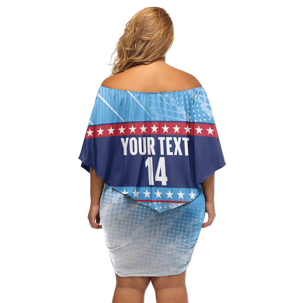 Custom United States Tennis Off Shoulder Short Dress 2025 Go USA - Wonder Print Shop
