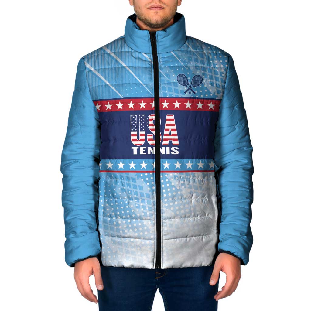 Custom United States Tennis Padded Jacket 2025 Go USA - Wonder Print Shop