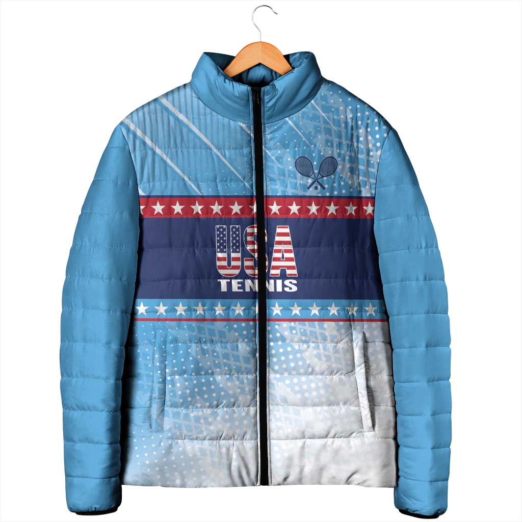 Custom United States Tennis Padded Jacket 2025 Go USA - Wonder Print Shop