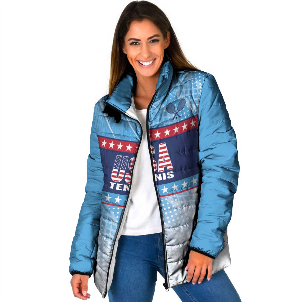 Custom United States Tennis Padded Jacket 2025 Go USA - Wonder Print Shop