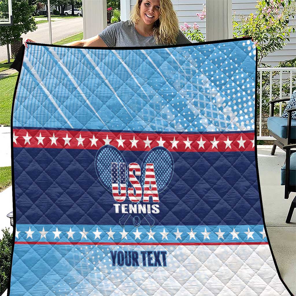 Custom United States Tennis Quilt 2025 Go USA - Wonder Print Shop