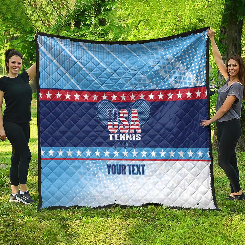 Custom United States Tennis Quilt 2025 Go USA - Wonder Print Shop