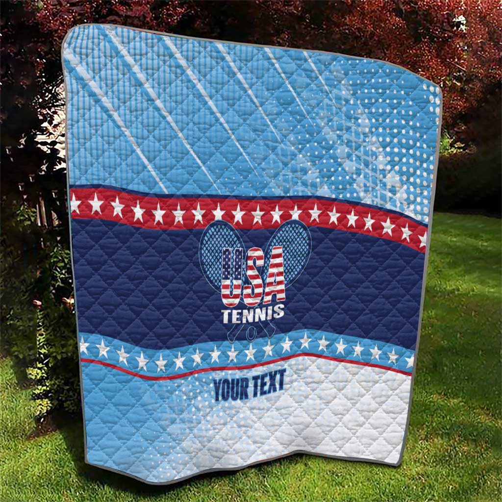 Custom United States Tennis Quilt 2025 Go USA - Wonder Print Shop