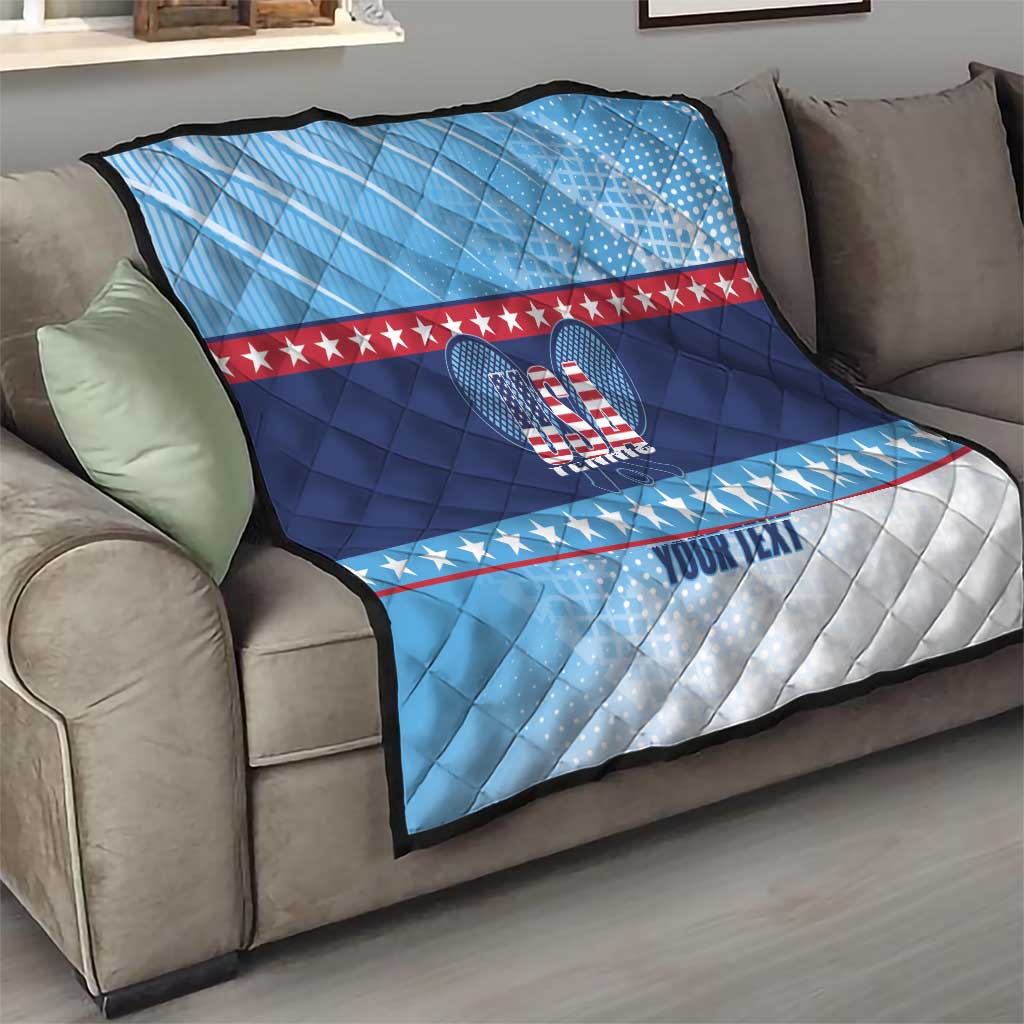 Custom United States Tennis Quilt 2025 Go USA - Wonder Print Shop
