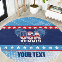Custom United States Tennis Round Carpet 2025 Go USA - Wonder Print Shop