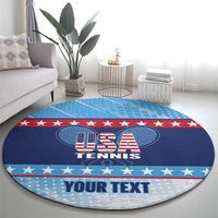 Custom United States Tennis Round Carpet 2025 Go USA - Wonder Print Shop