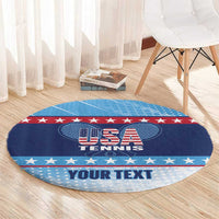 Custom United States Tennis Round Carpet 2025 Go USA - Wonder Print Shop