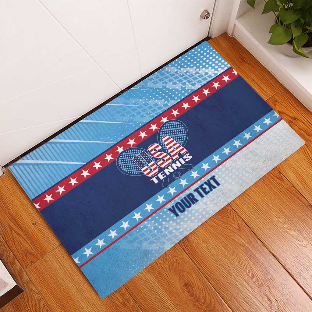 Custom United States Tennis Rubber Doormat 2025 Go USA - Wonder Print Shop