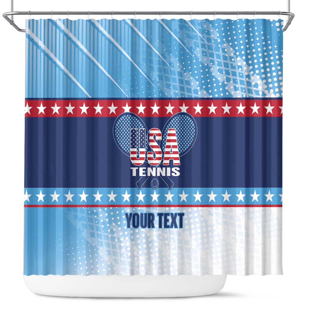 Custom United States Tennis Shower Curtain 2025 Go USA - Wonder Print Shop