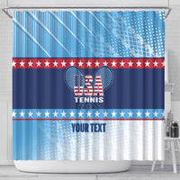 Custom United States Tennis Shower Curtain 2025 Go USA - Wonder Print Shop
