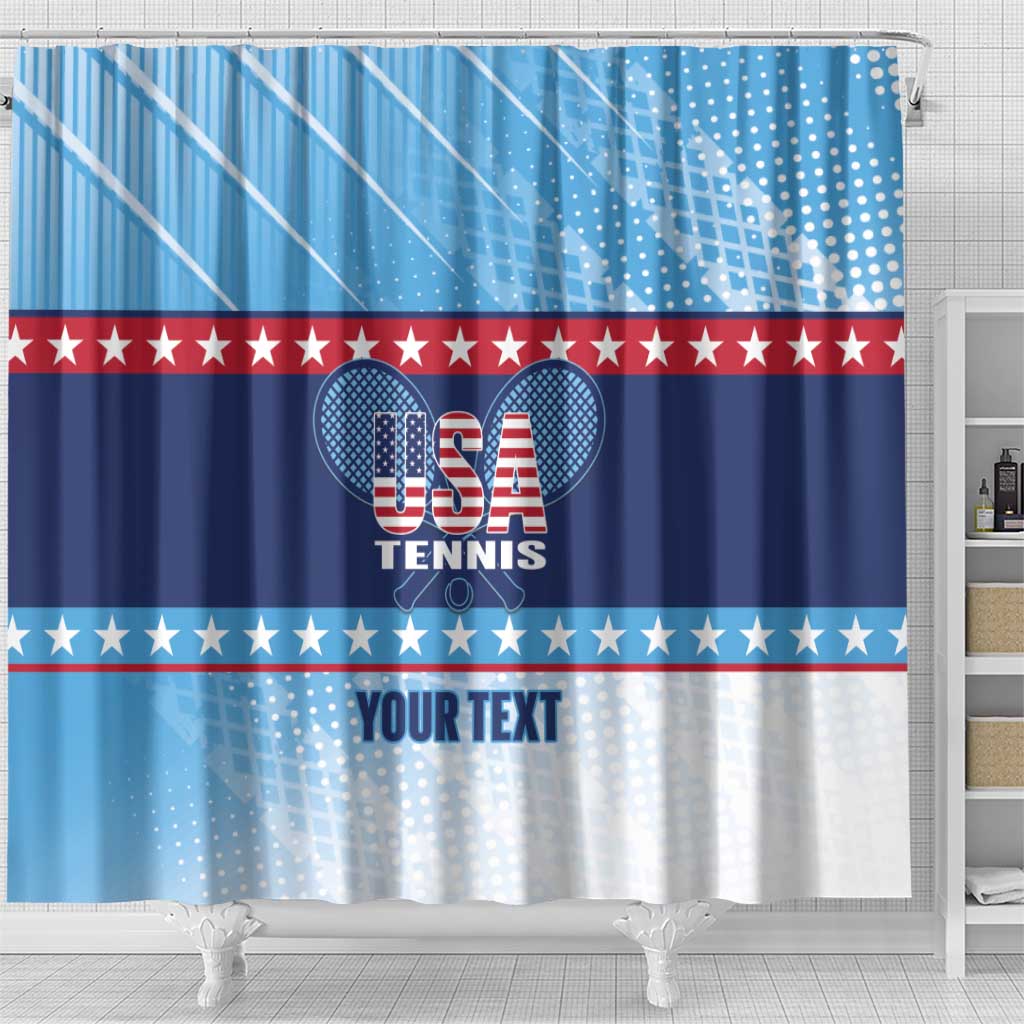 Custom United States Tennis Shower Curtain 2025 Go USA - Wonder Print Shop
