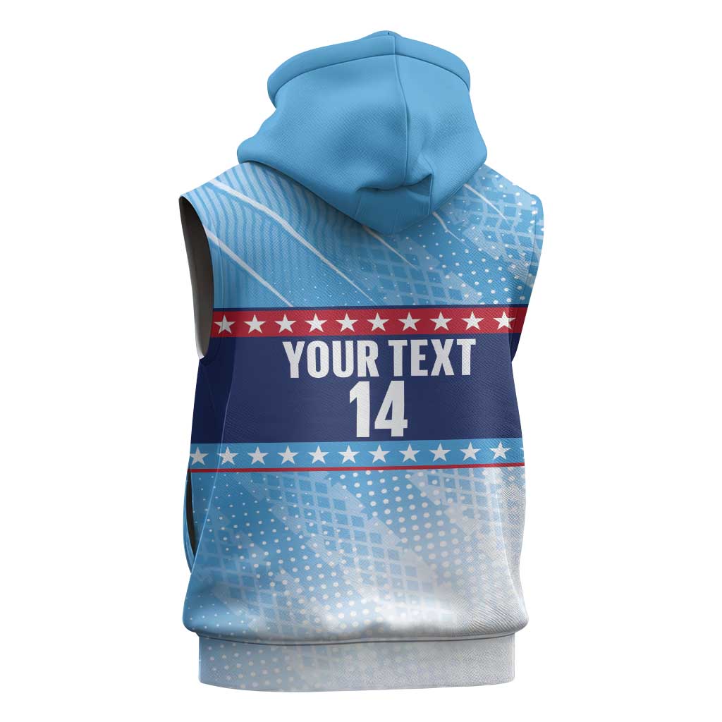 Custom United States Tennis Sleeveless Zip Hoodie 2025 Go USA - Wonder Print Shop