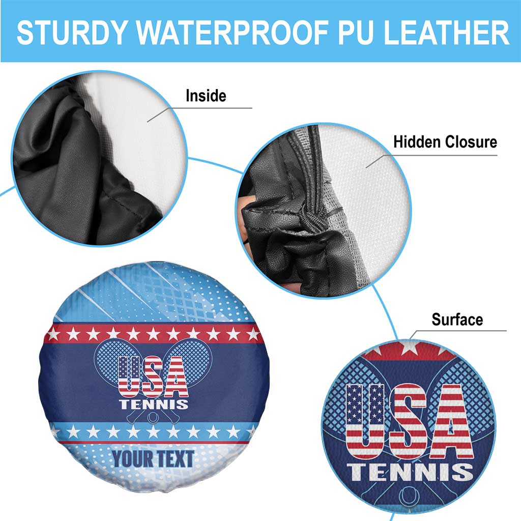 Custom United States Tennis Spare Tire Cover 2025 Go USA - Wonder Print Shop