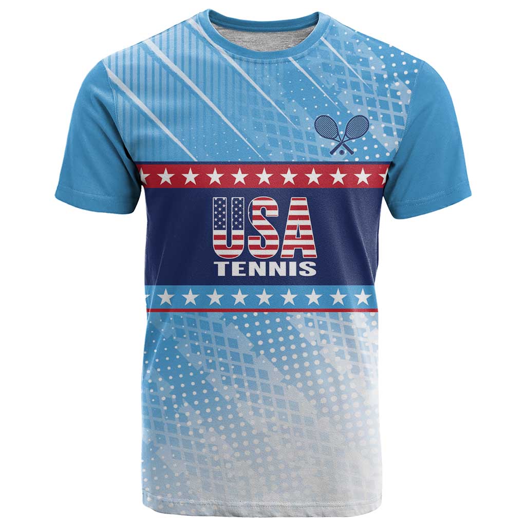 Custom United States Tennis T Shirt 2025 Go USA - Wonder Print Shop