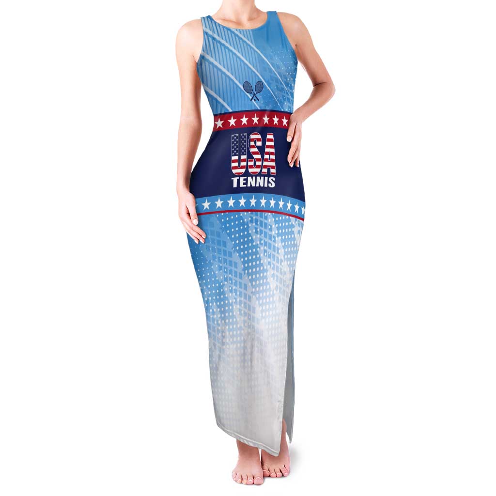 Custom United States Tennis Tank Maxi Dress 2025 Go USA - Wonder Print Shop