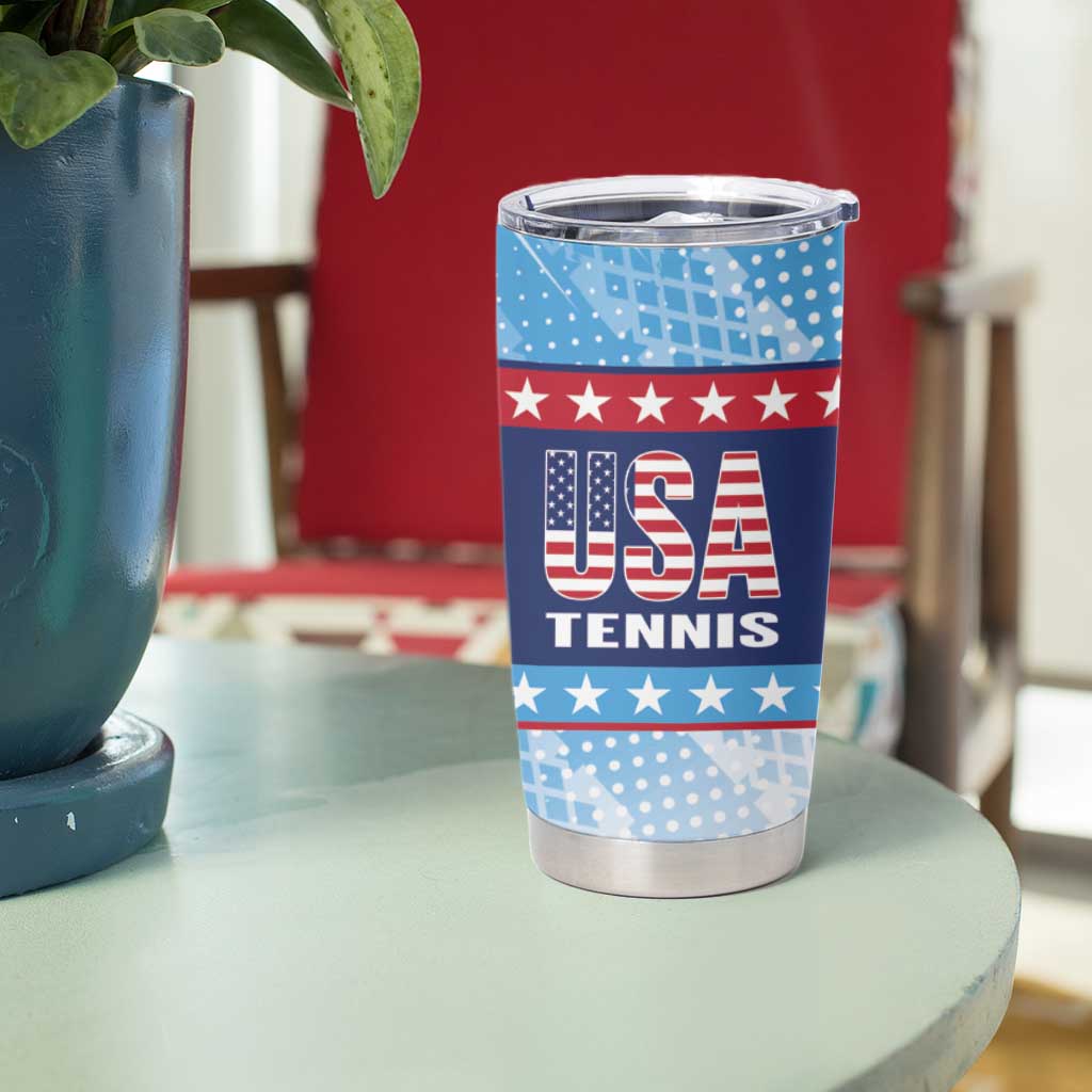 Custom United States Tennis Tumbler Cup 2025 Go USA - Wonder Print Shop