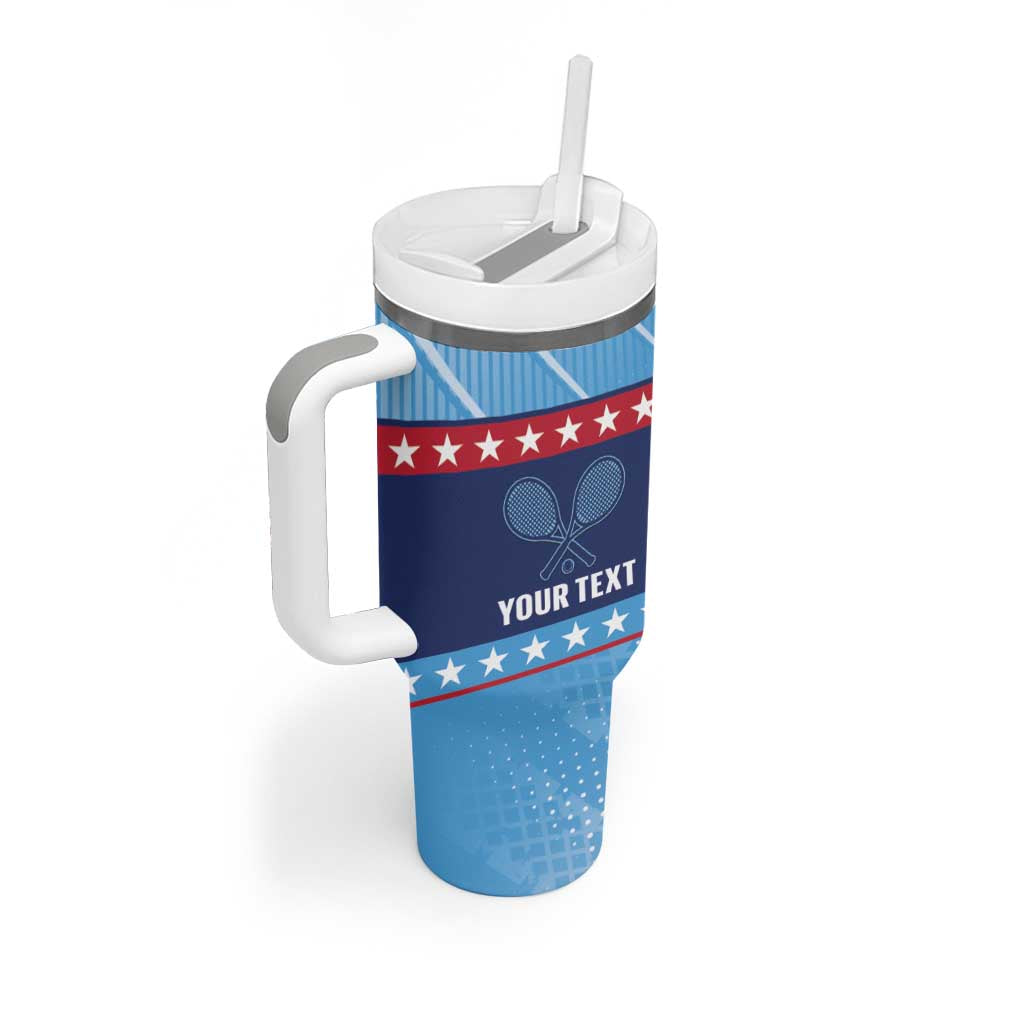 Custom United States Tennis Tumbler With Handle 2025 Go USA - Wonder Print Shop