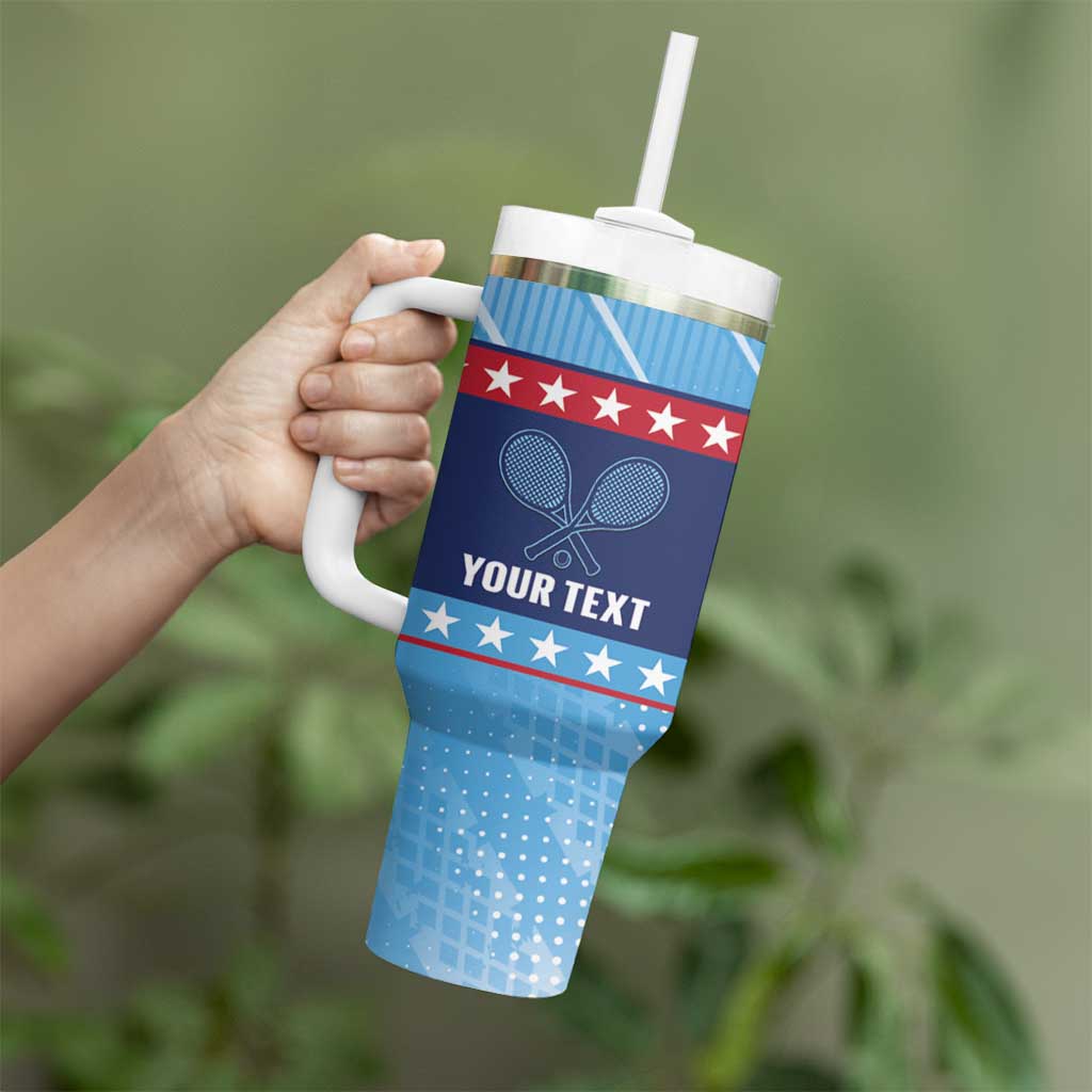 Custom United States Tennis Tumbler With Handle 2025 Go USA - Wonder Print Shop