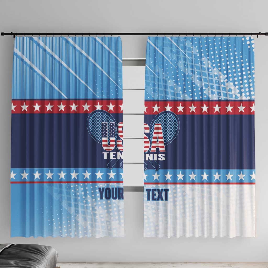 Custom United States Tennis Window Curtain 2025 Go USA - Wonder Print Shop