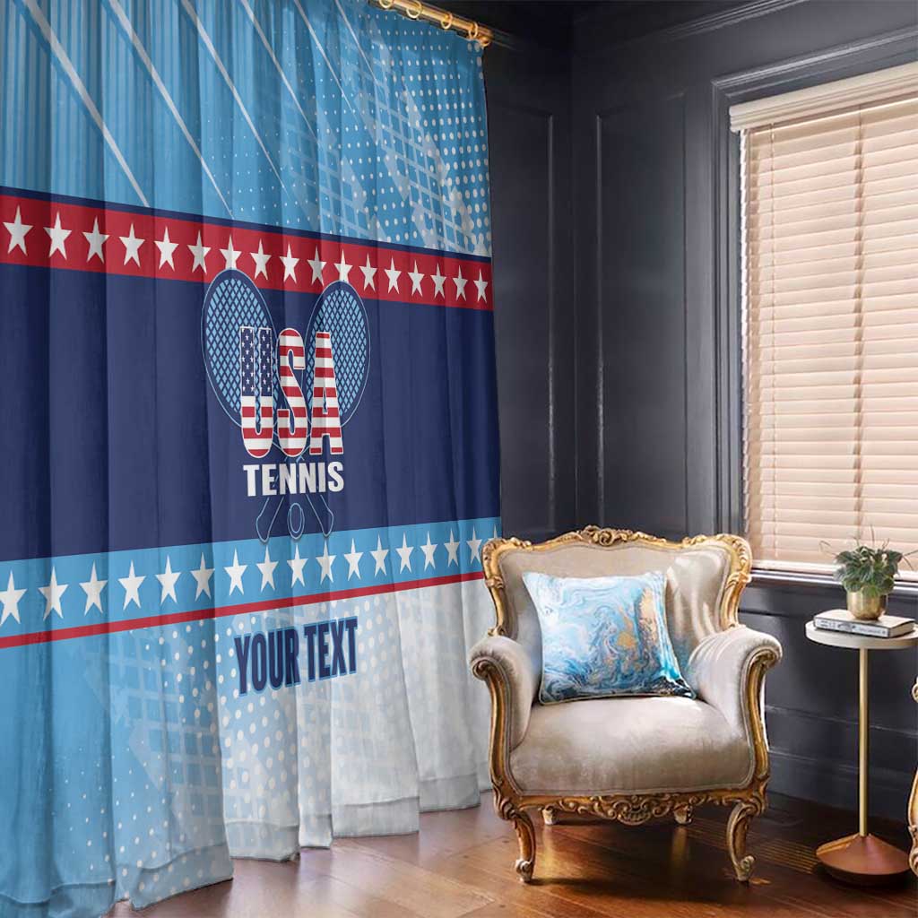 Custom United States Tennis Window Curtain 2025 Go USA - Wonder Print Shop