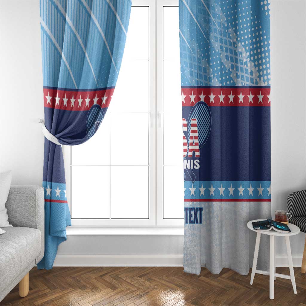Custom United States Tennis Window Curtain 2025 Go USA - Wonder Print Shop